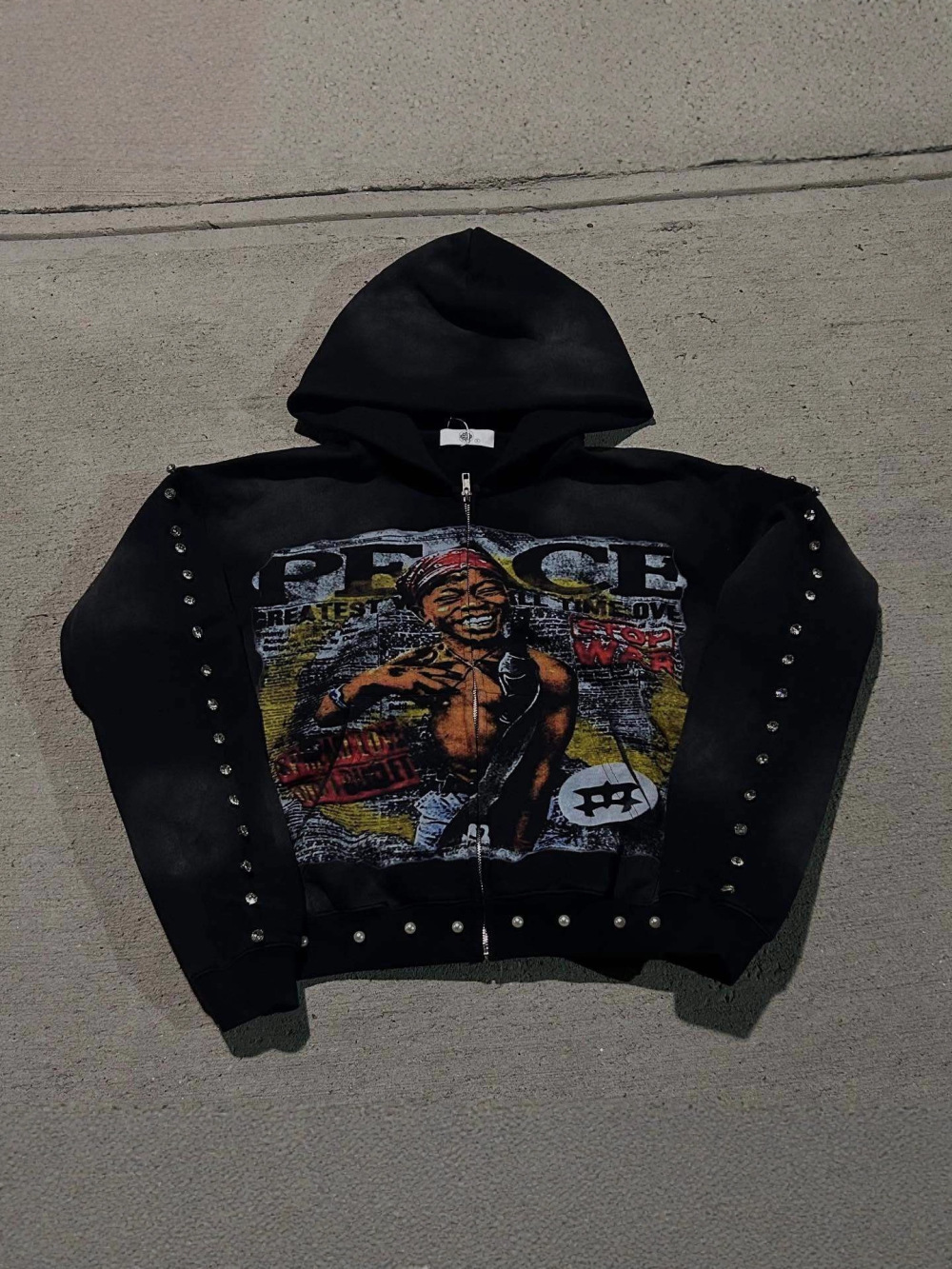 Street Fashion Zip Up Hoodie - 2026년 신상 미국 힙합 루즈핏 후드티