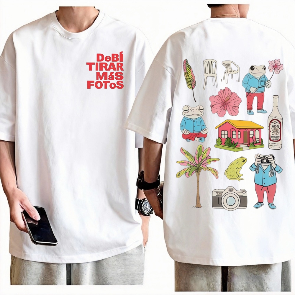 Foto Street Fashion - 랩퍼 배드 버니 티셔츠 Debi Tirar