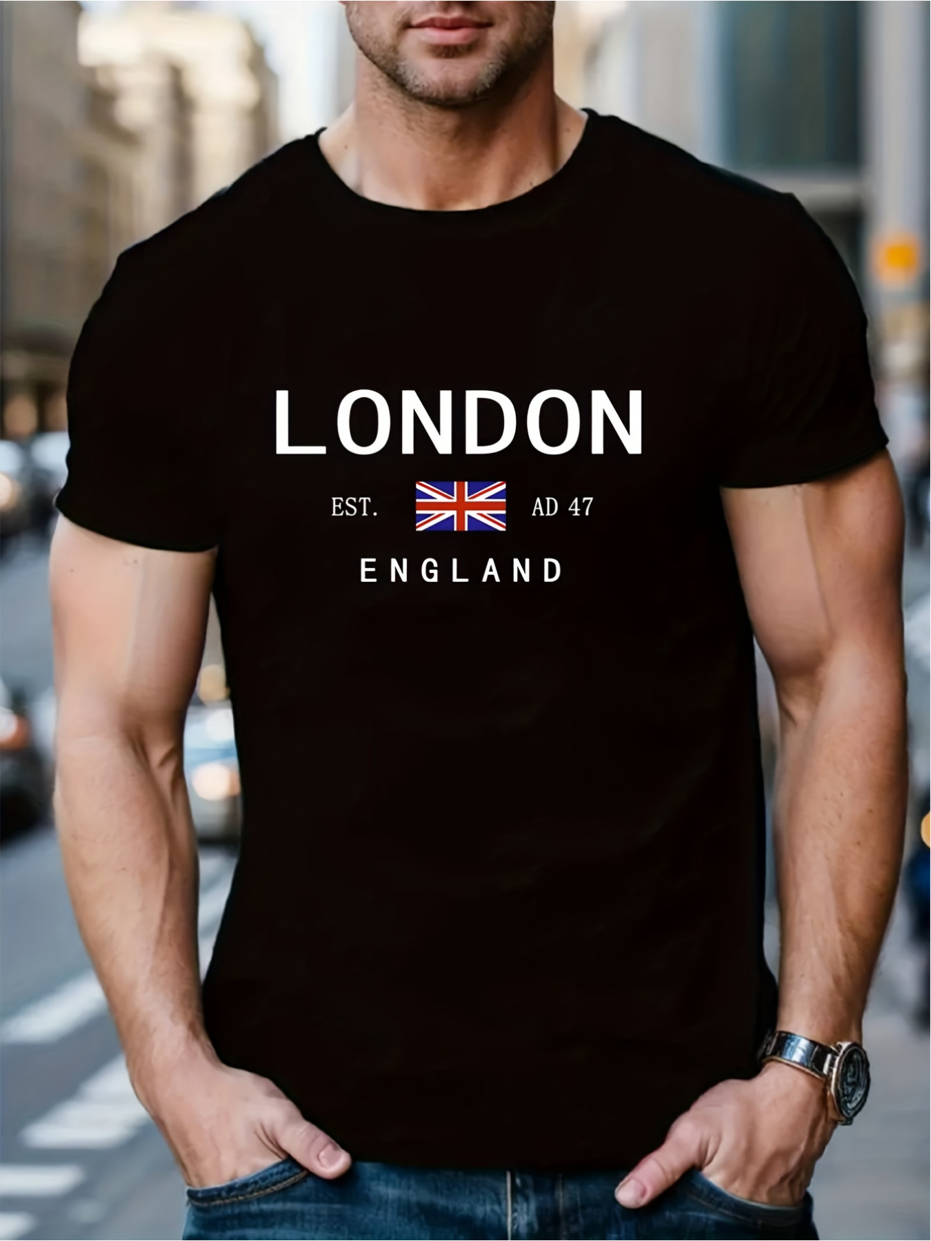 Street Fashion London - 런던 영국 프린트 남성 여성 티셔츠