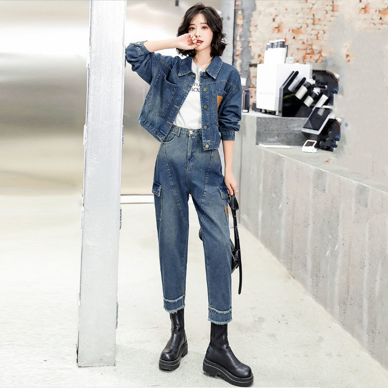 Korean Street Fashion Female - 여성 봄 가을 패션 튀김 거리