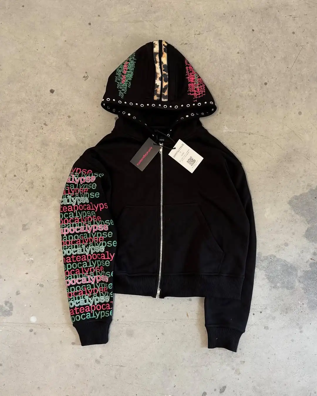 Street Fashion Zip Up Hoodie - Eyehategarment 스트리트 패션 까마귀 하라주쿠 패션