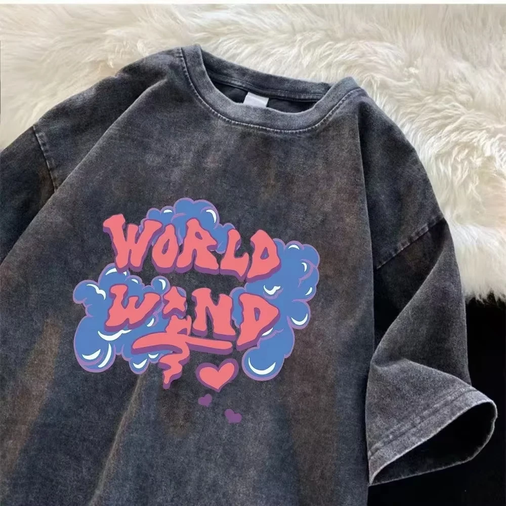 2025 워터워시 빈티지 티셔츠 (남녀공용) 레트로 디 - Street Fashion Trends 2025 리뷰 및 가격
