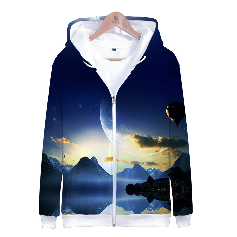 코트 스타 스페이스 갤럭시 후드 후드티 소년 소녀 3D - Street Fashion Zip Up Hoodie 리뷰 및 가격