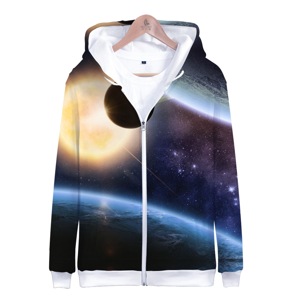 코트 스타 스페이스 갤럭시 후드 후드티 소년 소녀 3D - Street Fashion Zip Up Hoodie 리뷰 및 가격