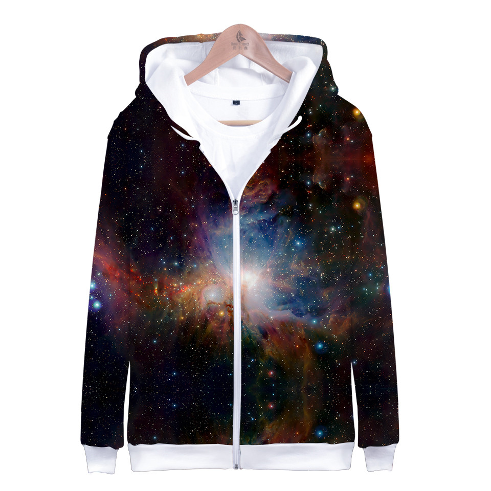 코트 스타 스페이스 갤럭시 후드 후드티 소년 소녀 3D - Street Fashion Zip Up Hoodie 리뷰 및 가격