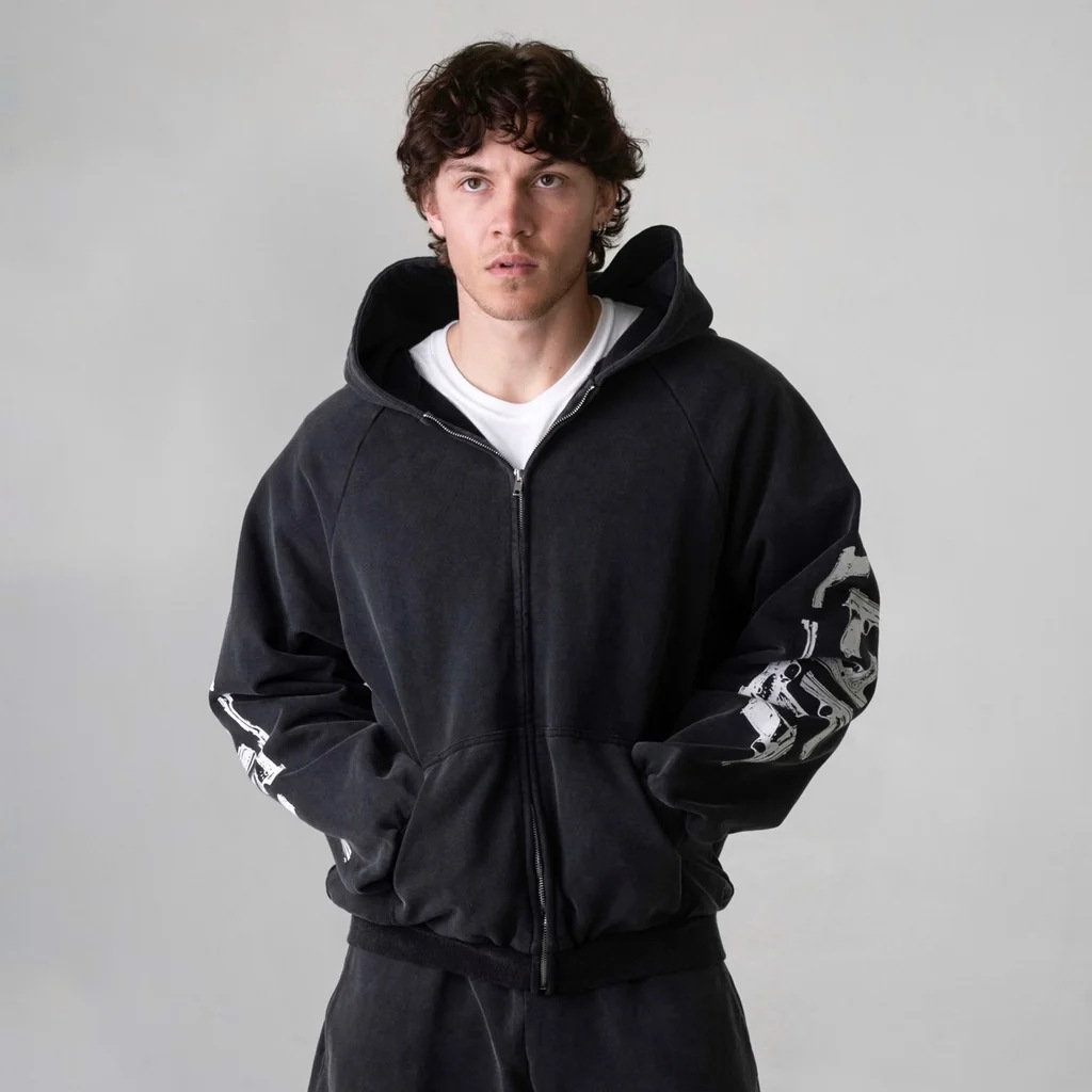 미국 스트리트 스타일, 소수민족의 창의적인 총기 프린트 - Street Fashion Zip Up Hoodie 리뷰 및 가격