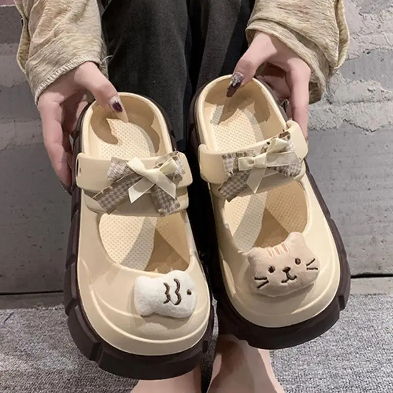 새롭고 귀여운 DIY 고양이 물고기 패션 여성용 실내  - Korean Street Fashion Female 리뷰 및 가격
