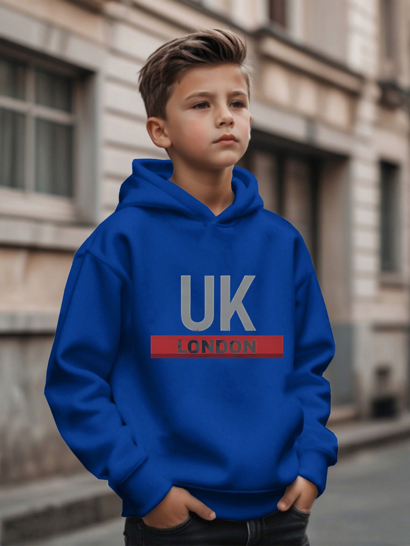 영국 런던 프린트 후드티 남아용 패셔너블 캐주얼 재킷  - Street Fashion London 리뷰 및 가격