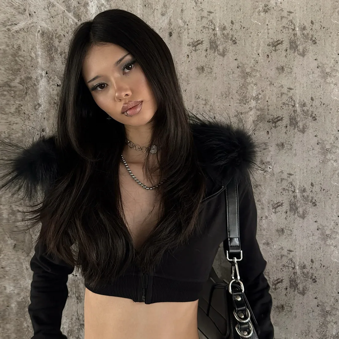 Y2k 고딕 패션 하라주쿠 인스 펑크 트렌디 짧은 스타 - Street Fashion Zip Up Hoodie 리뷰 및 가격