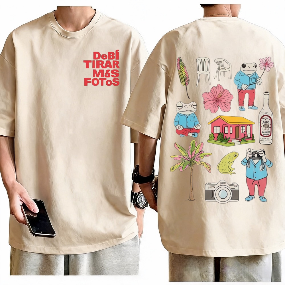 랩퍼 배드 버니 티셔츠 Debi Tirar Mas Fo - Foto Street Fashion 리뷰 및 가격