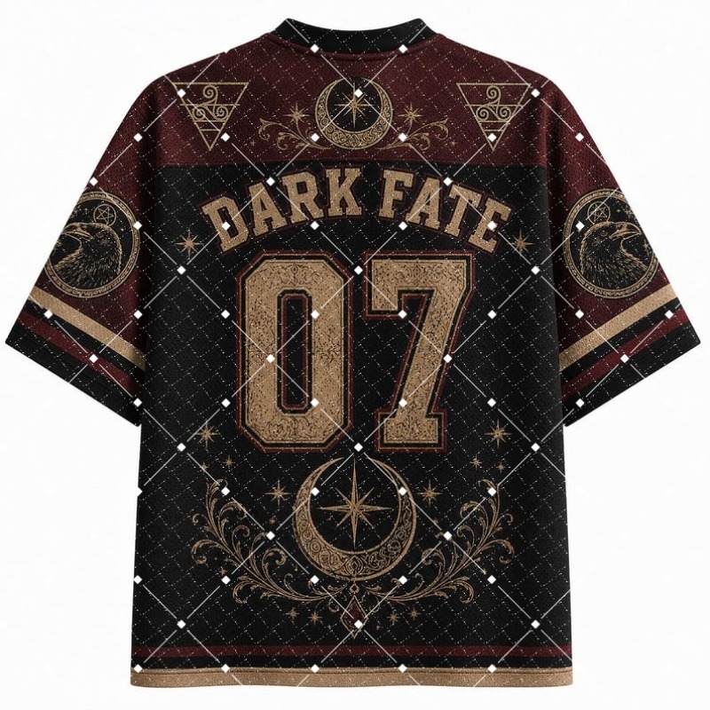 다크 페이트 마녀 레이븐 프린트 V넥 저지 티셔츠 고딕 - Street Fashion Jersey 리뷰 및 가격