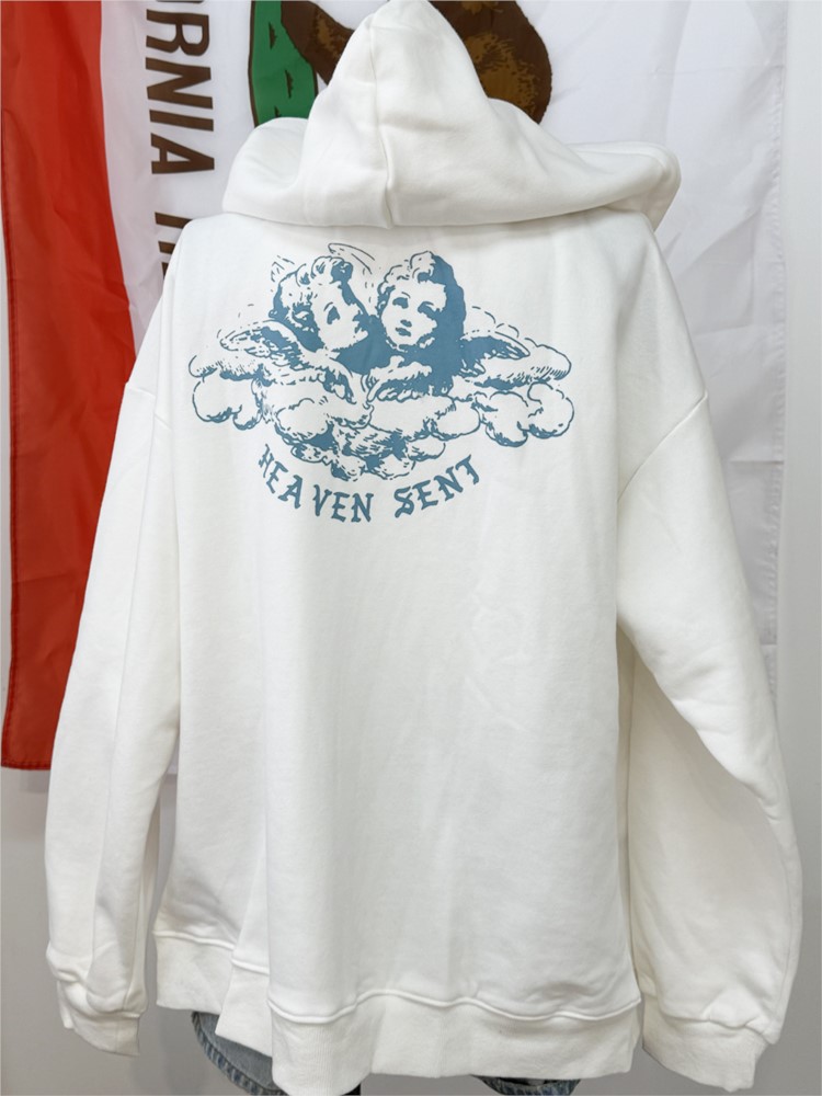 화이트 빈티지 지퍼 업 후드티 여성 가을 ​​긴 소매  - Street Fashion Zip Up Hoodie 리뷰 및 가격