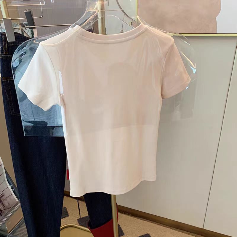 한국 여름 새로운 솔리드 컬러 여성 티셔츠 심플 베이직 - Korean Street Fashion Female 리뷰 및 가격