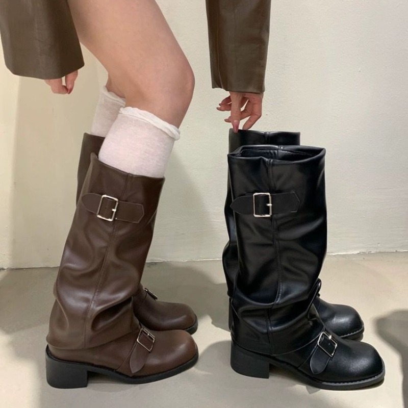 2025 여성 부츠 니하이 플랫폼 청키 힐 트렌드 펑크 - Street Fashion Trends 2025 리뷰 및 가격