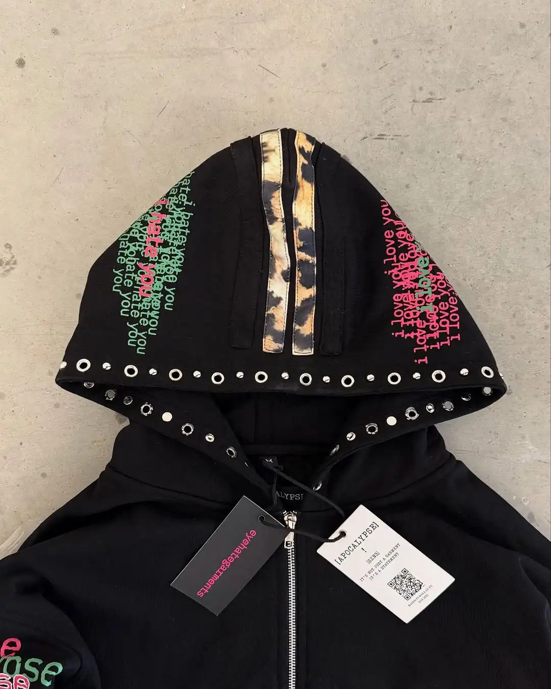 Eyehategarment 스트리트 패션 까마귀 하라주 - Street Fashion Zip Up Hoodie 리뷰 및 가격