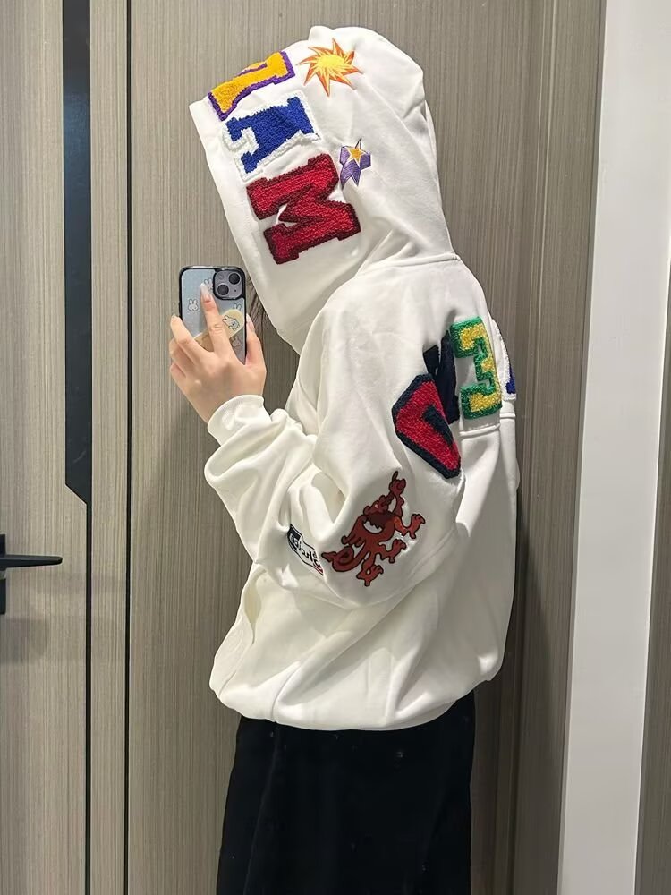 아메리칸 레트로 지퍼업 후드티 Y2K 봄 가을용 레이지 - Street Fashion Zip Up Hoodie 리뷰 및 가격