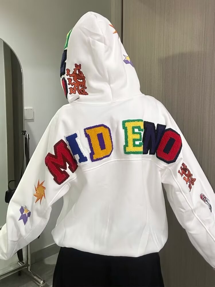 아메리칸 레트로 지퍼업 후드티 Y2K 봄 가을용 레이지 - Street Fashion Zip Up Hoodie 리뷰 및 가격