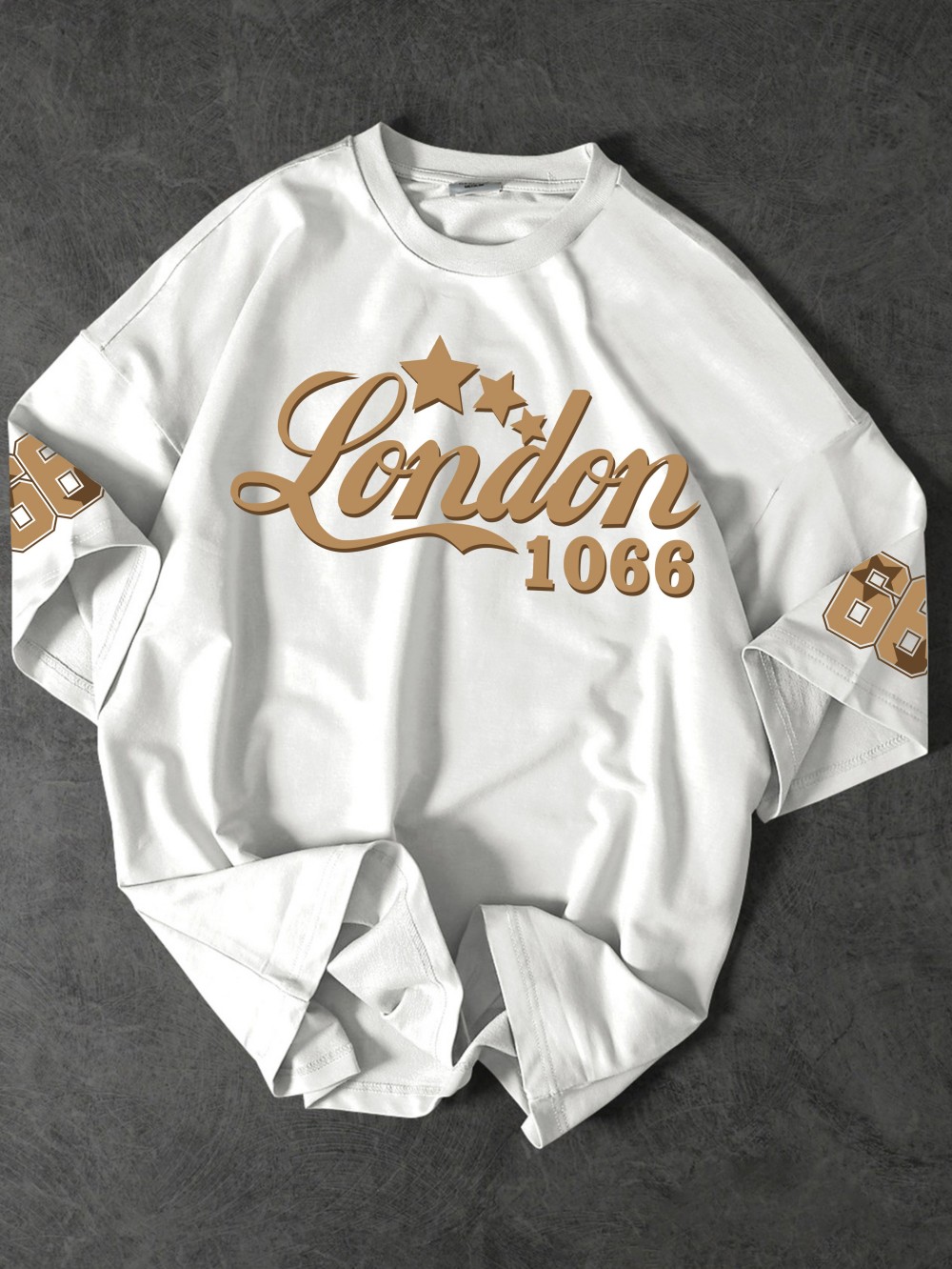 세련된 미국 남성 여름 레트로 1066 런던 레터 프린 - Street Fashion London 리뷰 및 가격